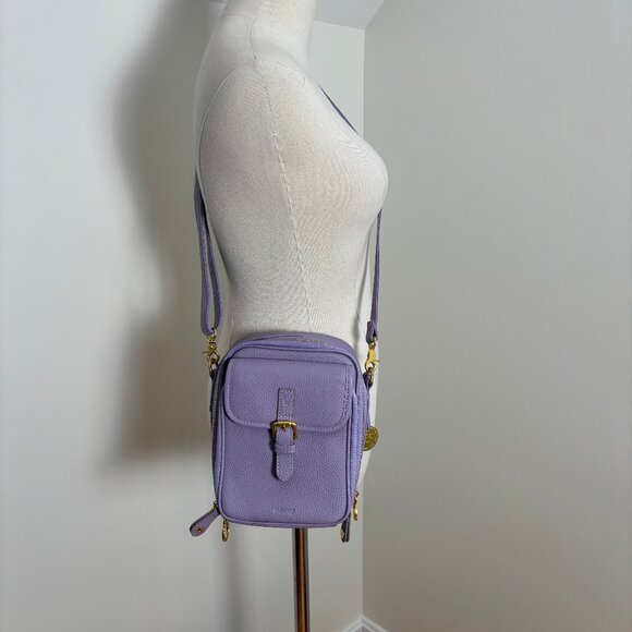 NWOT Minooy leather Naya small crossbody bag in lavender - Picture 8 of 8